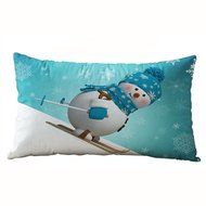 Pillow Cover,Haoricu Christmas Snowflake Rectangle Cotton Line Pillow Cases Cushion Covers (F2) N13