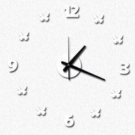 MuLuo Living Room Wall Clock Watch 3D DIY Acrylic Mirror Wall Stickers Watches Home Decor red N3