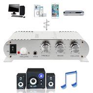 ELEGIANT 200W 12V Mini Hi-Fi Amplifier Booster Radio MP3 Stereo with Power Adapter for Car Motorcycle Home Black... N2