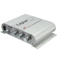 ELEGIANT 200W 12V Mini Hi-Fi Amplifier Booster Radio MP3 Stereo with Power Adapter for Car Motorcycle Home Black... N4