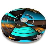Skin Decal Vinyl Wrap For IRobot Roomba 650 655 Vacuum / Awesome Blue Gold Pattern