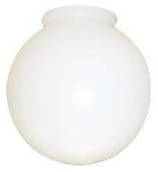 NATIONAL BRAND ALTERNATIVE 672505 8&quot; White Acrylic Globe with Lip