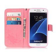 Samsung Galaxy S7 Edge Case, UNEXTATI Wallet Case for Samsung Galaxy S7 Edge, PU Leather Case with Wrist strap... N376