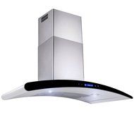 AKDY New 36" European Style Wall Mount Stainless Steel Range Hood Vent Touch Control AZ-198KN3 36"