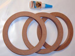 3 Case Pack Kit 4" MDF Speaker Subwoofer Spacer 3/4" Rings with Gorilla Glue
