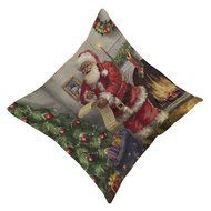 Pillow Cover,Haoricu Retro Vintage Santa Claus Printing Christmas Sofa Bed Home Decor Pillow Case Cushion Cover... N6