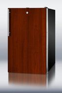 Summit CM421BLIFADA: ADA compliant 20&quot; wide refrigerator-freezer with a lock, black exterior, and integrated door... N2
