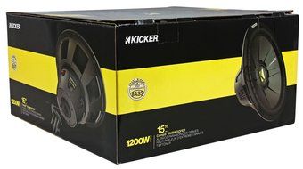 Kicker 40CWS154 CompS 15" 1200 Watt 2-Ohm Car Subwoofer+Vented Sub Enclosure Box N2