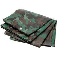 Performance Tool W6007 Reinforced Waterproof Multi Purpose Green &amp; Brown Camouflage Tarp, 6mil, 10-Feet by 12-...