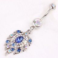 Gypsy Belly Button Rings Jewelry Blue Navel Ring Body Piercing Jewelry N3