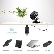 Scenic Battery Operated Clip on Fan, Mini Desk Fan Portable Fan for Baby Stroller Table Home Office, Powered by... N2