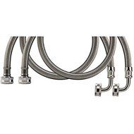 New CERTIFIED APPLIANCE WM60SSL2PK Braided Stainless Steel Washing Machine Hose with Elbow, 2 pk (5ft)