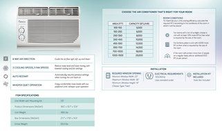 Impecca IWA05-CM15 5,050 BTU/Hr Mechanical Controlled Mini Window Air Conditioner N7