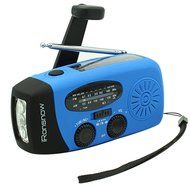 iRonsnow IS-088 Dynamo Emergency Solar Hand Crank Self Powered AM/FM/NOAA Weather Radio, LED Flashlight, Smart... N12