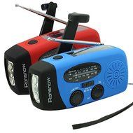 iRonsnow IS-088 Dynamo Emergency Solar Hand Crank Self Powered AM/FM/NOAA Weather Radio, LED Flashlight, Smart... N15