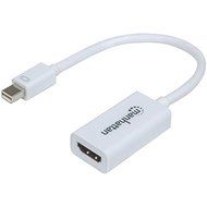 New MANHATTAN 151399 Mini DisplayPort to HDMI Adapter Cable, 15cm (White)