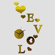 EverTrust(TM) new sale Mirror wall clock watch clocks Acrylic stickers diy 3D Living Room Quartz Modern decoracion...