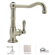 Rohl A3650LMSTN-2 R945175Wh Faucet with Metal Lever Handle, Satin Nickel by Rohl