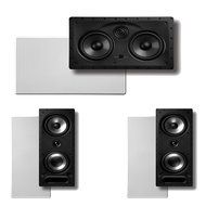 Polk Audio 265RT 3-Way In-Wall Speakers (Pair) Plus A Polk Audio 255C-LS Center Channel In-Wall Speaker