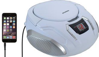 Sylvania Portable CD Boombox with AM/FM Radio (Black) N13