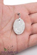 Jesus Fish Tabgha Pearl Shell Pendant Abalone Shell Handmade Amulet Holy Land N4