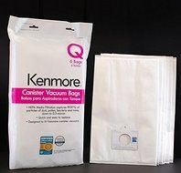 Kenmore Type Q/C Vacuum Bags Hepa for Canister Vacuums 6 Pk Media Filtration Synthetic N2