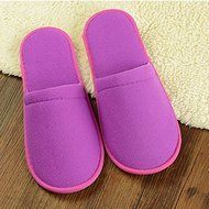 1 Pair Hotel Travel Disposable Slippers Home Guest White Red Blue Slippers N8