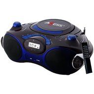 Axess PB2704-RD Portable MP3/CD Boombox with AM/FM Stereo, USB, SD, MMC, AUX Inputs (Red)
