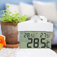 Balight NEW Adsorbable Indoor/Outdoor Thermometer Temperature Hygrometer Weather Station Digital LCD Window N2