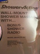 WALL MOUNT SHOWER MASSAGER +++BONUS SHOWER RADIO !!!