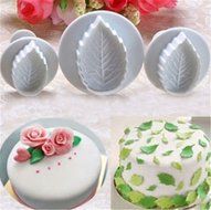 SNW Rose Leaves Embossing Dies Printing Tools Fondant Mold Soap Silicone Bakeware Chocolate Mold Cake Decoration...