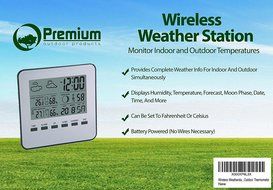 Indoor Outdoor Thermometer - Wireless Weather Station + Remote Sensor. Monitor Home: Temperature, Humidity, Forecast... N4