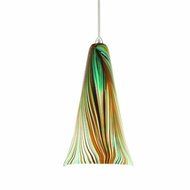 WAC Lighting QP630-PK/CH Zanzibar Quick Connect Pendant with Peacock Shade and Chrome Socket Set by WAC Lighting