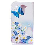 LG K10 Case,LG K10 Cover,ikasus Colorful Painted Premium PU Leather Fold Wallet Pouch Case Flip Stand Credit Card... N12