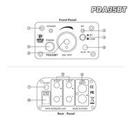 Pyle PDA35BT 100 Watt Mini Bluetooth Power Digital Class D Amplifier &amp; Headphone Amplifier with Two Aux Inputs...