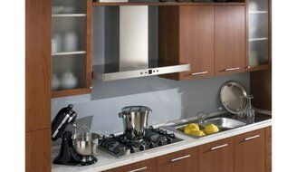 Faber Stilo Designer STIL24SS 24" Chimney Wall Mount Chimney Range Hood With 600 CFM Internal Pro Blower Halogen...