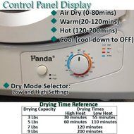 Panda Portable Compact Cloths Dryer Apartment Size 110v stainless Steel Drum See Through Window8.8lbs Capacity...