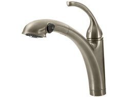 MR Direct 765-BN Pull Out Spray Kitchen Faucet, Brushed Nickel by MR Direct