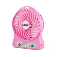 iKKEGOL Mini Portable Personal Table Fan for Office Outdoor Travel, 4-inch, Rechargeable (White) N21