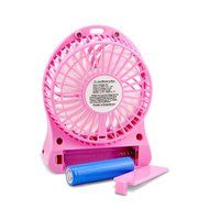 iKKEGOL Mini Portable Personal Table Fan for Office Outdoor Travel, 4-inch, Rechargeable (White) N22