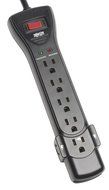 Tripp Lite 7 Outlet Surge Protector Power Strip 15ft Cord Right Angle Plug 2160 Joules Tel (SUPER7TEL15) N2