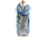 TR.OD Voile Women beautiful Flower Printting Scarf Long Ethnic