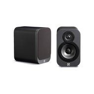 Q Acoustics 3010 Bookshelf Speaker Pair (Graphite) + QED Silver Anniversary XT Speaker Cable Pair 6.5 Feet (2...