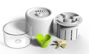 iVid Airpot Desktop Air Cleaner/Purifier Deodorizer, TiO2 Photocatalysis with LED Mood Light