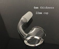 4mm Thickness Quartz fittings 22mm Cup Male And Female (14mm female/90degree) N4