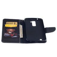 LG K10 Case,LG K10 Cover,ikasus Colorful Painted Premium PU Leather Fold Wallet Pouch Case Flip Stand Credit Card... N17