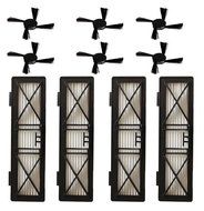 4 Replacement Hepa Filters Replace Part 945-0215 &amp; 6 Side Brushes For Neato BotVac D Series D70、70E、75、80、85