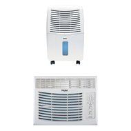 Haier 32-Pint Dehumidifier And Haier 5,100 BTU Window Air Conditioner Unit N2
