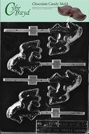 Cybrtrayd K017 Pony Lolly Chocolate Candy Mold with Exclusive Cybrtrayd Copyrighted Chocolate Molding Instructions