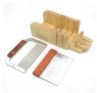 Ehdching 1pcs Adjustable Wood Soap Loaf Mold + 2pcs Wavy Straight Planer Cutting Tool Set N2